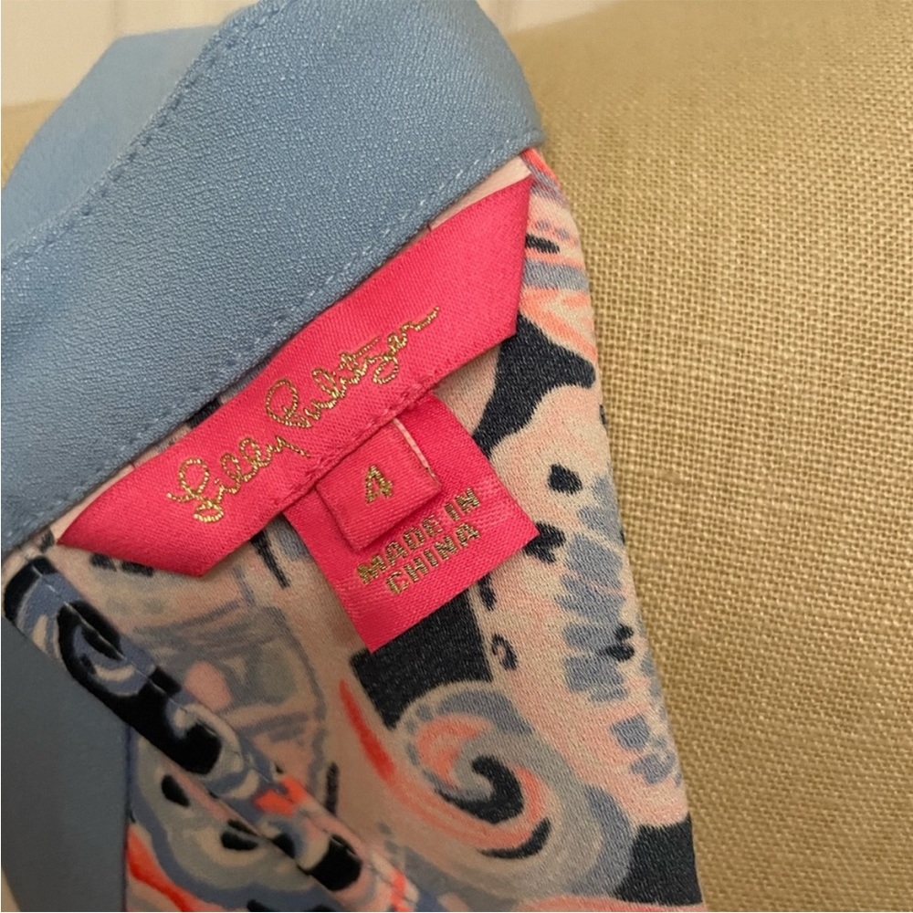 Lilly Pulitzer ANGIE STRETCH SHIFT DRESS IN HIGH TIDE NAVY ITS FOR SHORE - Picture 6 of 6